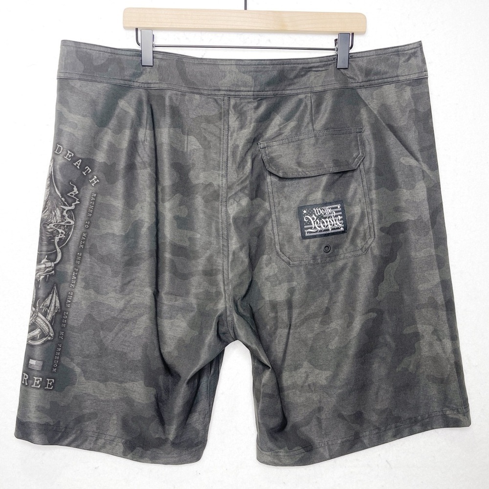 Howitzer Skull Flag Camo Boardshorts Size 40 Patriot Military Stretch Patriot - Picture 5 of 15